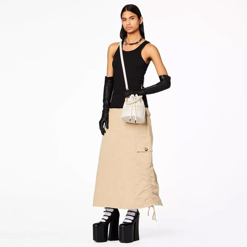 Marc Jacobs The Leather Bucket Bag Cotton/Silver