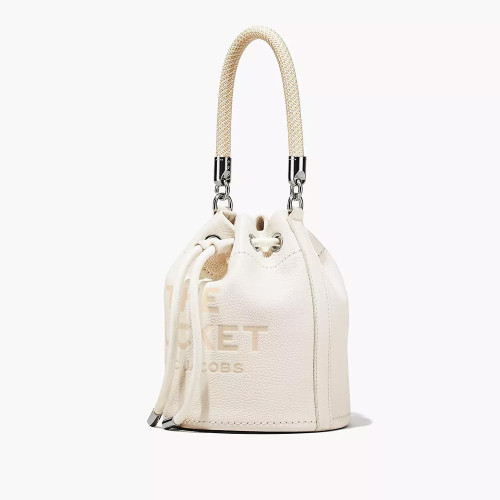 Marc Jacobs The Leather Bucket Bag Cotton/Silver