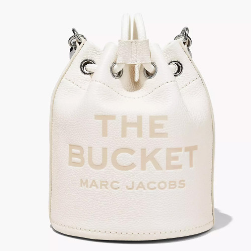 Marc Jacobs The Leather Bucket Bag Cotton/Silver