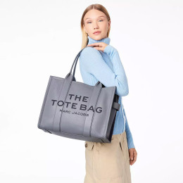 Marc Jacobs The Leather Large Tote Bag Wolf Grey