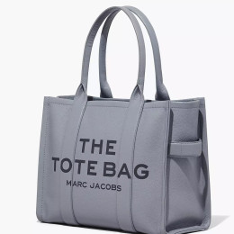 Marc Jacobs The Leather Large Tote Bag Wolf Grey