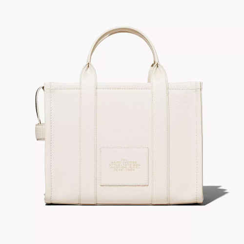 Marc Jacobs The Leather Medium Tote Bag Cotton/Silver