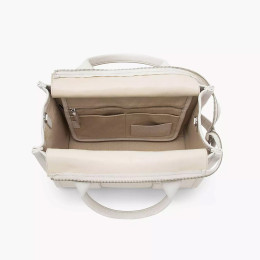 Marc Jacobs The Leather Medium Tote Bag Cotton/Silver