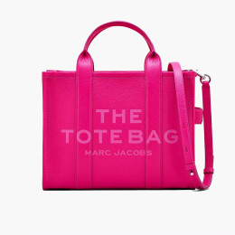 Marc Jacobs The Leather Medium Tote Bag Hot Pink