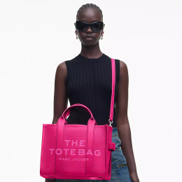 Marc Jacobs The Leather Medium Tote Bag Hot Pink