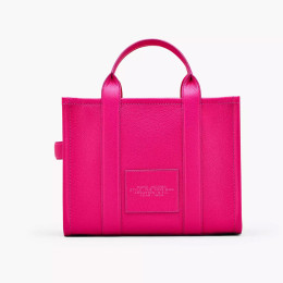 Marc Jacobs The Leather Medium Tote Bag Hot Pink