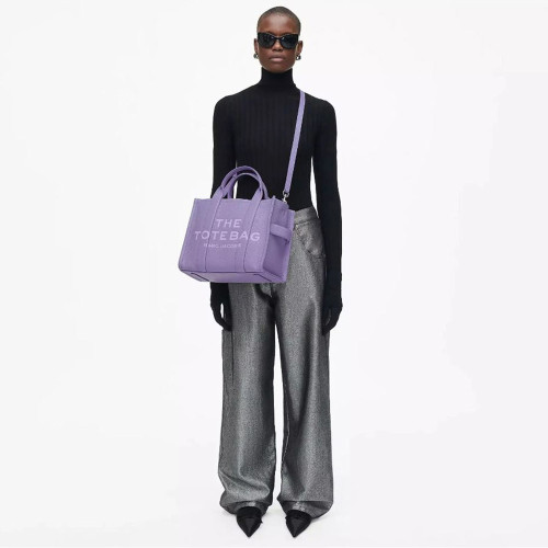 Marc Jacobs The Leather Medium Tote Bag Lavander