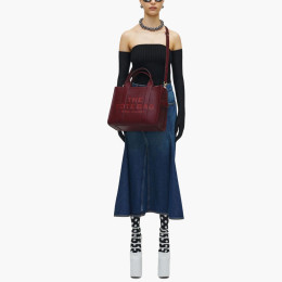 Marc Jacobs The Leather Medium Tote Bag Red Cherry
