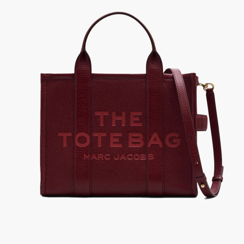Marc Jacobs The Leather Medium Tote Bag Red Cherry