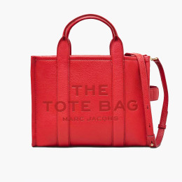 Marc Jacobs The Leather Medium Tote Bag True Red