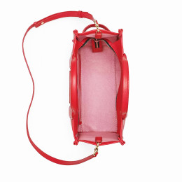 Marc Jacobs The Leather Medium Tote Bag True Red