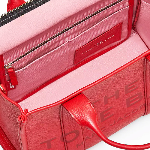 Marc Jacobs The Leather Medium Tote Bag True Red