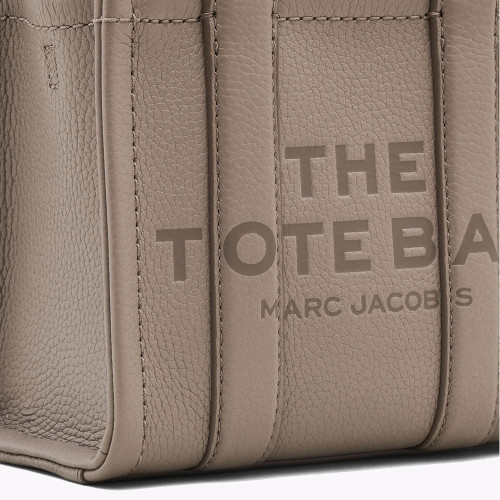 Marc Jacobs The Leather Mini Crossbody Tote Bag Cement