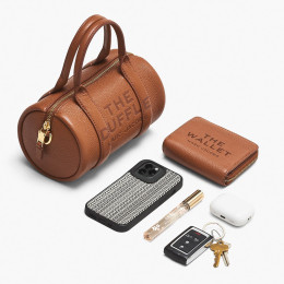 Marc Jacobs The Leather Mini Duffle Bag Cotton/Silver