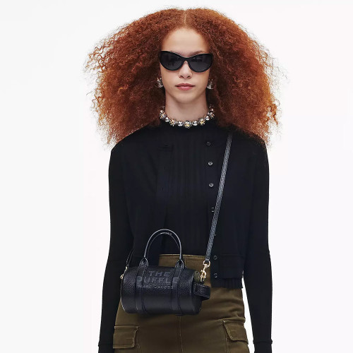 Marc Jacobs The Leather Mini Duffle Bag Black