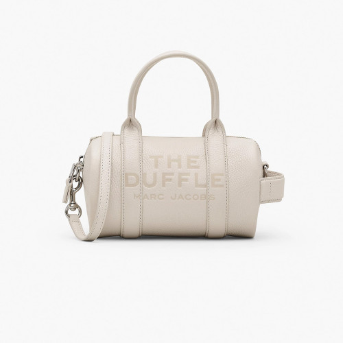 Marc Jacobs The Leather Mini Duffle Bag Cotton/Silver