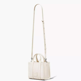 Marc Jacobs The Leather Mini Tote Bag Cotton/Silver
