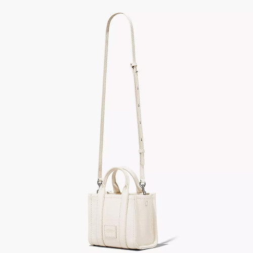 Marc Jacobs The Leather Mini Tote Bag Cotton/Silver