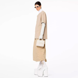 Marc Jacobs The Leather Mini Tote Bag Cotton/Silver