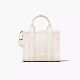 Marc Jacobs The Leather Mini Tote Bag Cotton/Silver