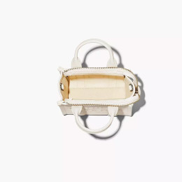 Marc Jacobs The Leather Mini Tote Bag Cotton/Silver