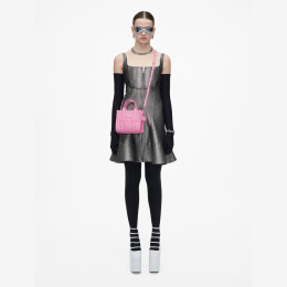 Marc Jacobs The Leather Mini Tote Bag Fluro Candy Pink