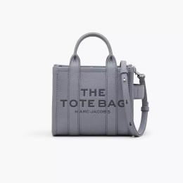 Marc Jacobs The Leather Mini Tote Bag Wolf Grey