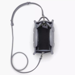 Marc Jacobs The Leather Mini Tote Bag Wolf Grey