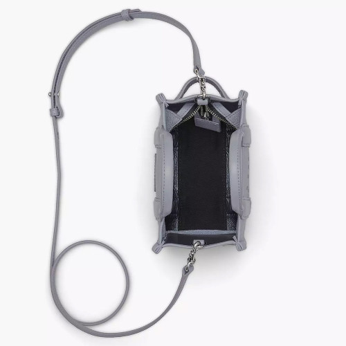 Marc Jacobs The Leather Mini Tote Bag Wolf Grey