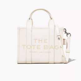 Marc Jacobs The Leather Small Tote Bag Cotton/Silver