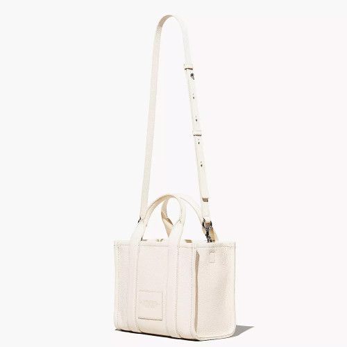 Marc Jacobs The Leather Small Tote Bag Cotton/Silver