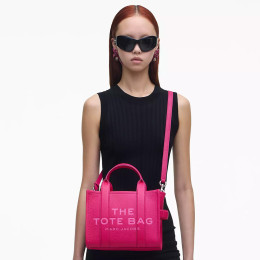 Marc Jacobs The Leather Small Tote Bag Hot Pink