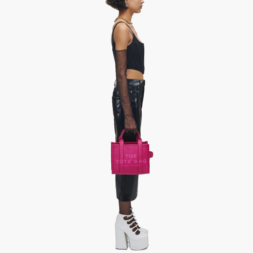 Marc Jacobs The Leather Small Tote Bag Lipstick Pink