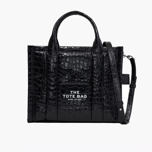 Marc Jacobs The Medium Croc-Embossed Tote Bag Black