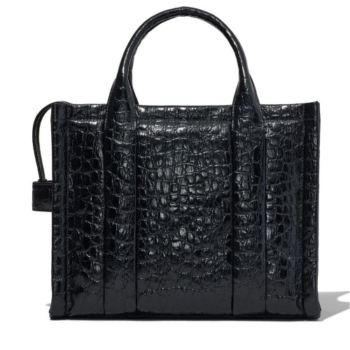 Marc Jacobs The Medium Croc-Embossed Tote Bag Black