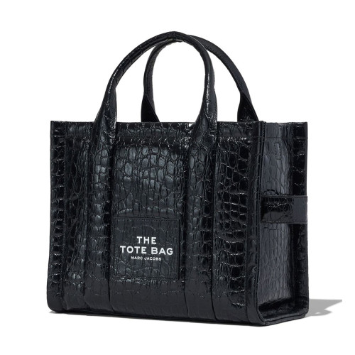 Marc Jacobs The Medium Croc-Embossed Tote Bag Black
