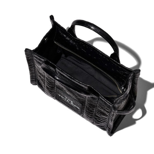 Marc Jacobs The Medium Croc-Embossed Tote Bag Black