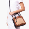 Marc Jacobs The Mini Grind Colorblock Tote Bag Chocolate Truffle