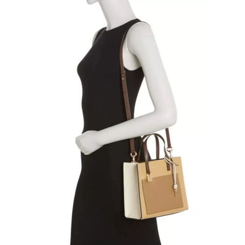 Marc Jacobs The Mini Grind Colorblock Tote Bag Iced Coffee Multi