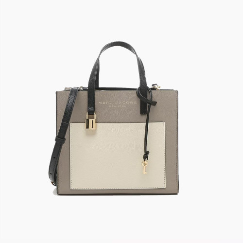 Marc Jacobs The Mini Grind Colorblock Tote Bag Loam Soil