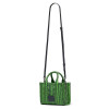 Marc Jacobs The Monogram Leather Crossbody Mini Tote Bag Grey/Fluo Green