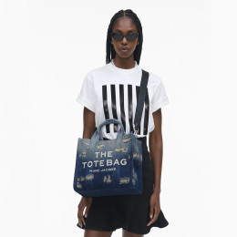 Marc Jacobs The Rip And Repair Denim Medium Tote Bag Punk Indigo