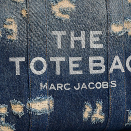 Marc Jacobs The Rip And Repair Denim Medium Tote Bag Punk Indigo