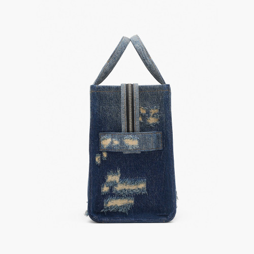 Marc Jacobs The Rip And Repair Denim Medium Tote Bag Punk Indigo