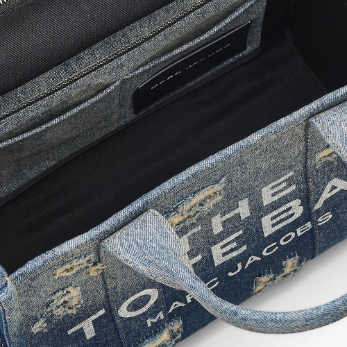 Marc Jacobs The Rip And Repair Denim Medium Tote Bag Punk Indigo