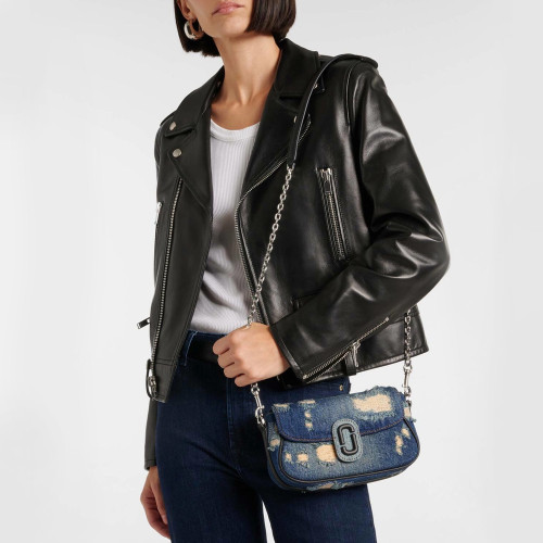 Marc Jacobs The Rip And Repair Denim Clover Bag Punk Indigo