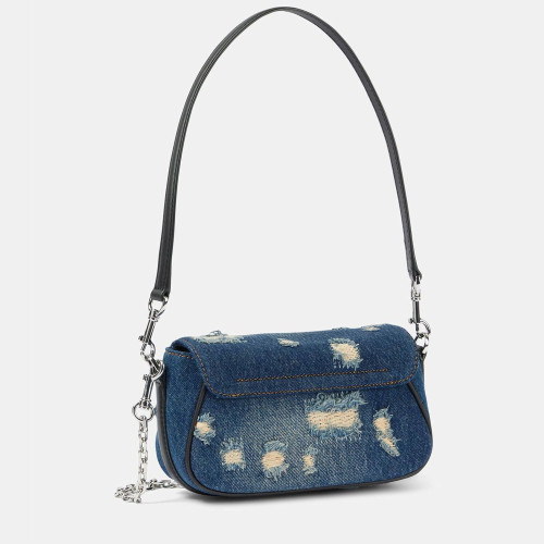 Marc Jacobs The Rip And Repair Denim Clover Bag Punk Indigo