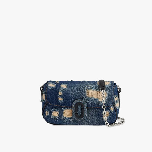 Marc Jacobs The Rip And Repair Denim Clover Bag Punk Indigo