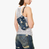 Marc Jacobs The Rip And Repair Denim Clover Bag Punk Indigo