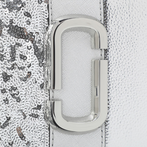 Marc Jacobs The Snapshot Metallic Stripe Silver